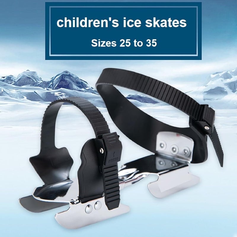 acclookss Ice Skates for Aged 6-12 Easy to Wear and The Size Can Be Adjusted at Any Time. - Image 2